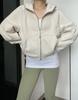 Women's Casual Cotton Zipper Hoodie - Autumn/Winter Yoga & Fitness Wear