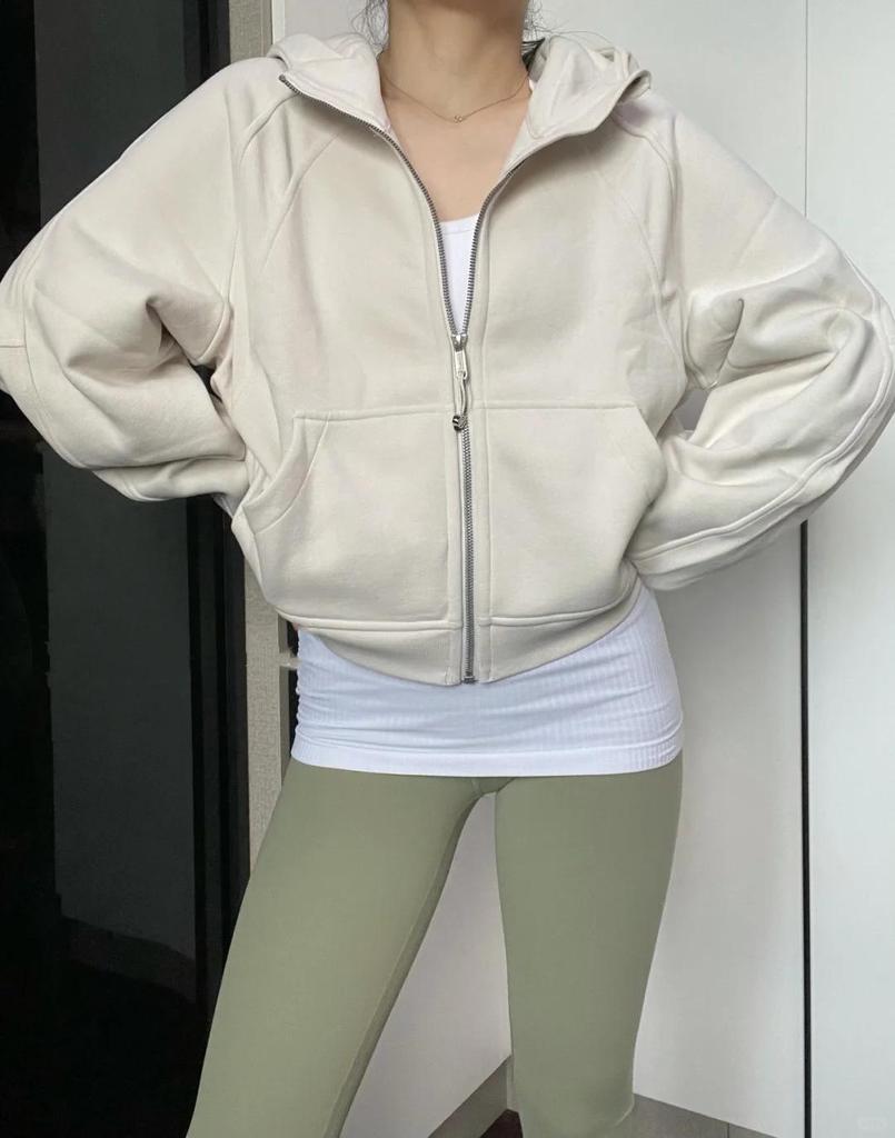 Women's Casual Cotton Zipper Hoodie - Autumn/Winter Yoga & Fitness Wear