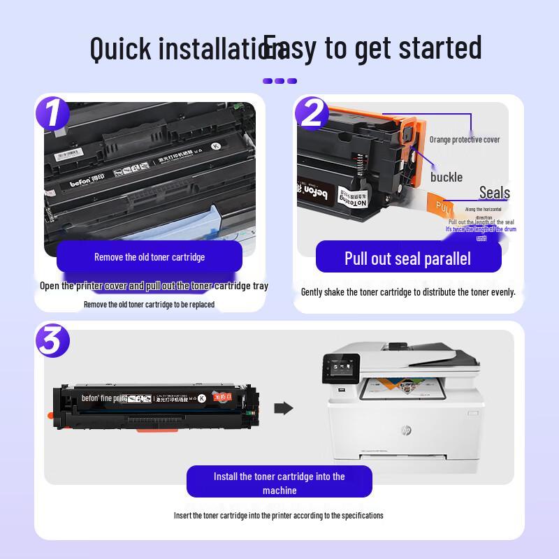 Compatible HP CF400X 201A High-Capacity Toner Cartridge 4-Pack