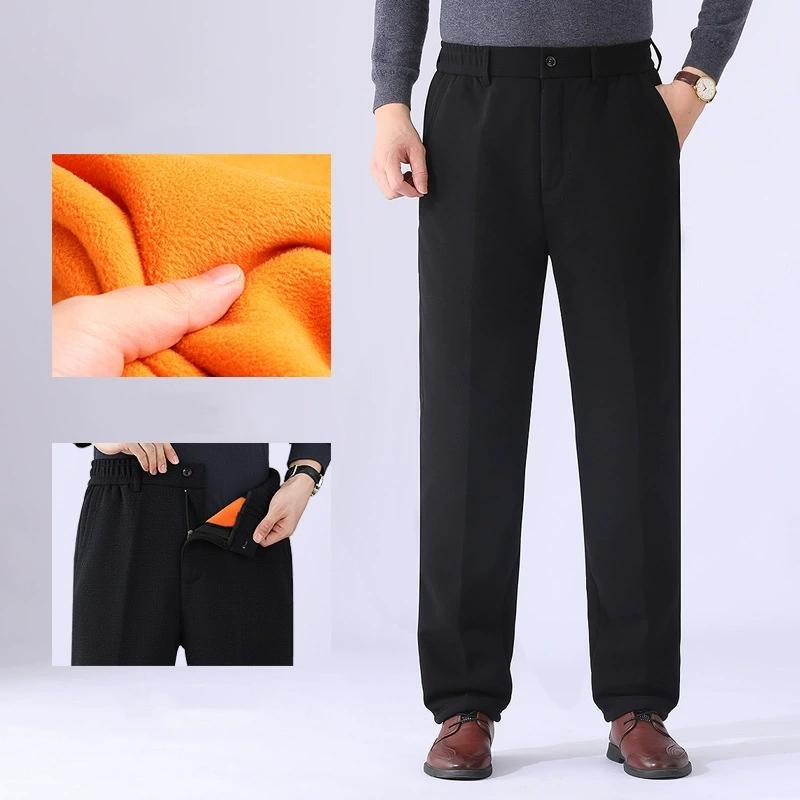 

Мужские зимние теплые брюки с бархатной подкладкой и эластичным поясом для людей среднего и пожилого возраста 6XL
