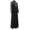 Kvinner Muslim Kjole Kaftan Arab Jilbab Abaya Islamsk Blondesøm Maxi Kjole