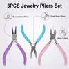 Jewelry Making Plier Tool Set Stainless Steel Non-Slip Handles Ideal Gift for DIY Craft Hobby Lovers Adults Kids