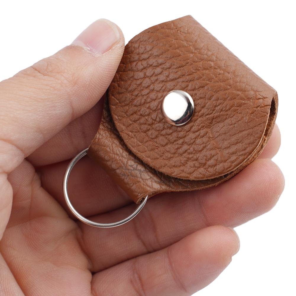 Guitar Picks Holder Bag PU Leather With Key Chain PU Leather New Useful