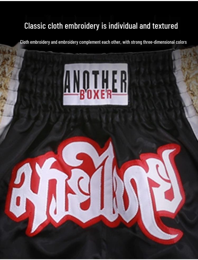 High Kick Style Muay Thai Boxing Shorts - Shiny Leather Martial Arts Team Uniform
