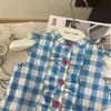 Girls Summer Cotton Plaid Vest Dress Baby Chic Sleeveless Sundress