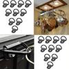 Mirhua Set of 10 Tie Down Rings Bike Hooks 6.5mm Hole Bike Luggage Hooks