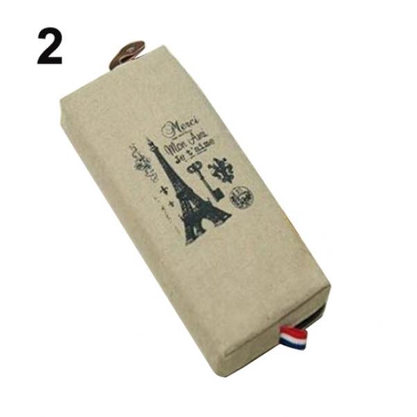 

Новый Ретро Холст Карандаш Пенал Косметический Макияж Монета Сумка На Молнии Кошелек one size бежевый