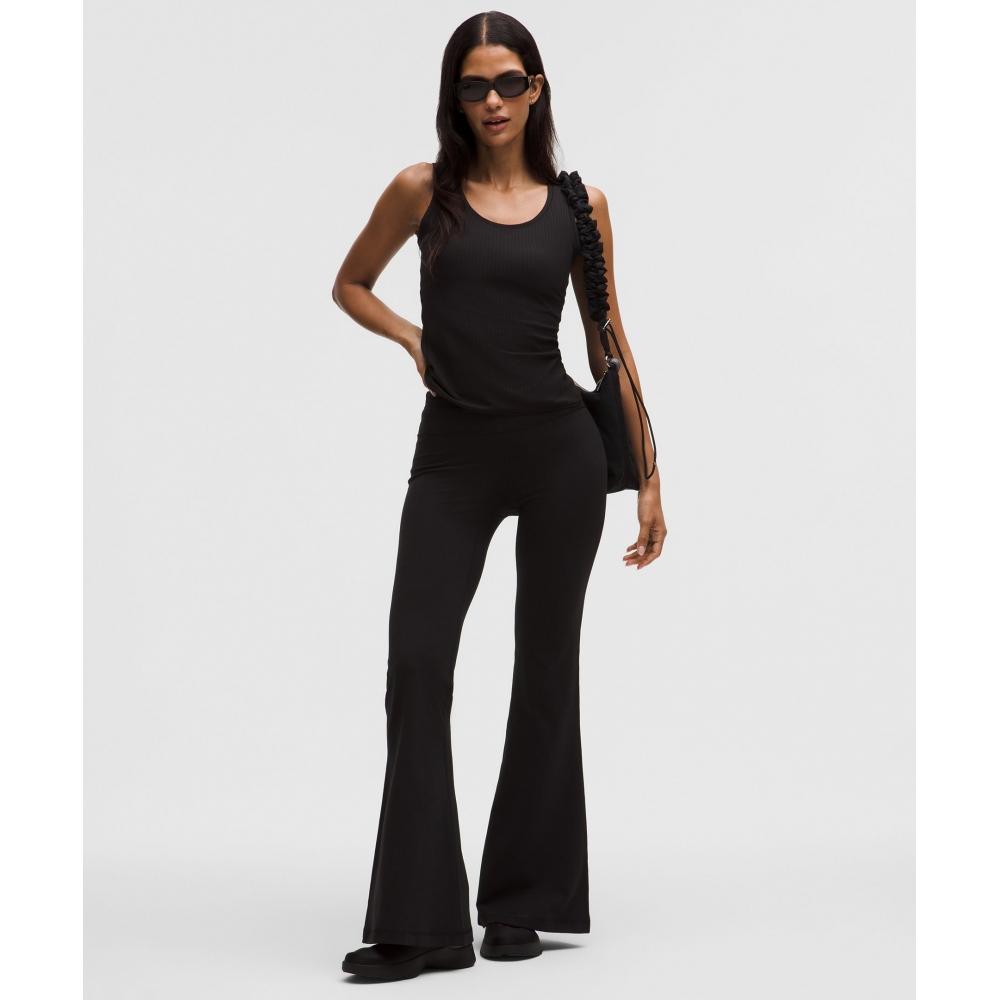 Lululemon Wundermost Ultra Soft Ribbed Nulu Scoop Neck Tank Top Black