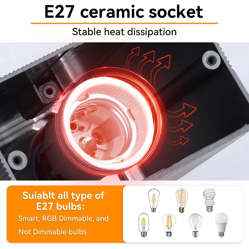 COOINJOY Replace E27 Bulb Led Wall Light Outdoor IP65 Waterproof Porch Light Indoor Wall Lamp Decoration For Hallway Bedroom