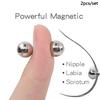 1 Paar Sexy Nep Piercings Krachtige Magneet Tepel Bol BDSM Klemmen Roestvrij Staal Niet-Piercing Magnetische Clitoris Bondage Ballen