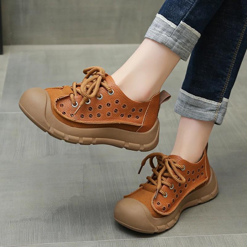Fashion Flats Women Sneakers Lace Up Sport Shoes Designer Casual Woman Shoes Summer 2025 Walking Cozy Running New Zapatillas De Mujer