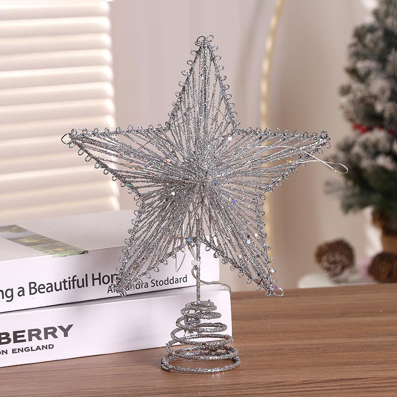 2026 Five-Pointed Christmas Tree Topper Star - Holiday Decoration and Gift Accessory