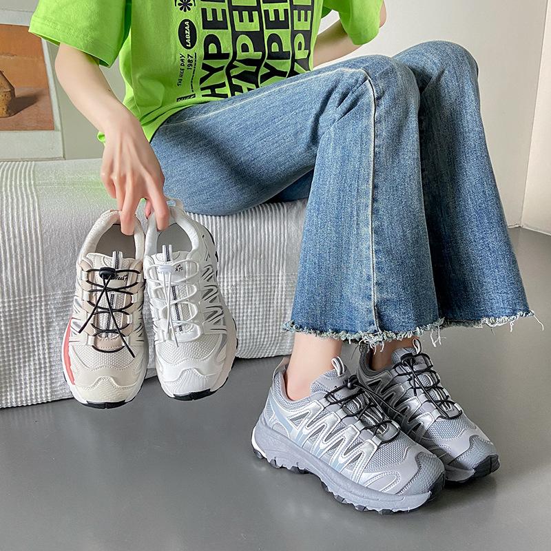 2025 autumn new breathable sports shoes heightened platform dad shoes student Korean version heightened running shoes female V281