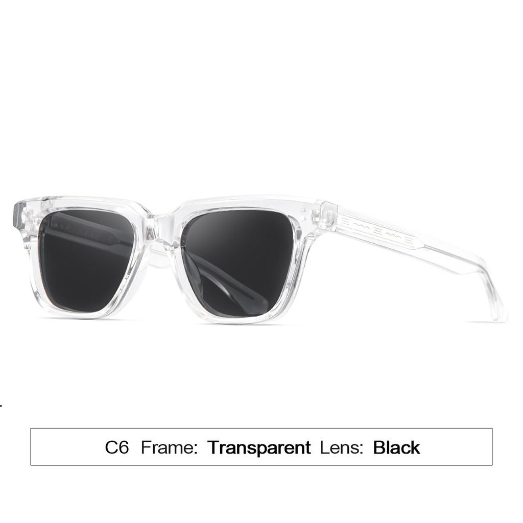 2026 New High-Quality Acrylic CP-Plugged Sunglasses Retro Square Frame Unique Trend UV Protection Eyewear Unisex Goggles