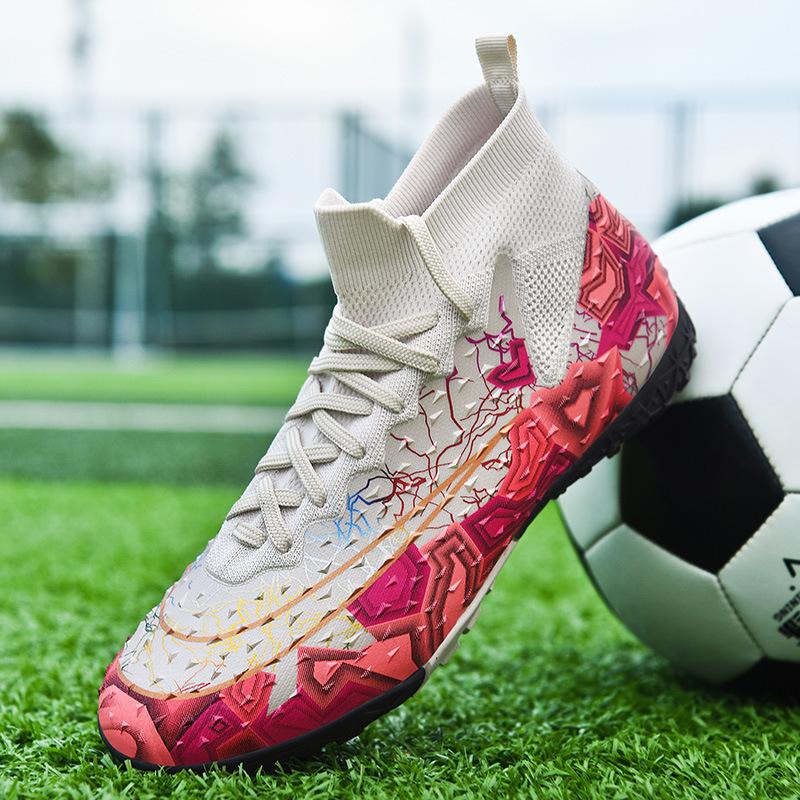 New High-Top Football Shoes, Youth Long Broken Nails, Outdoor Professional Game Training Football Shoes