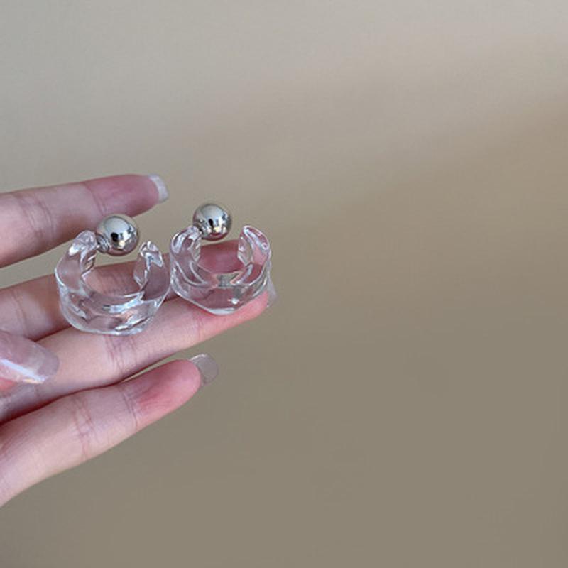 Ретро модные серьги по контракту с геометрическим трендом, красивые женские серьги, акриловые женские серьги-гвоздики белый