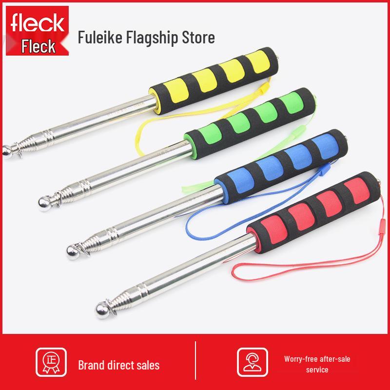 2m Retractable Stainless Steel Tour Guide Baton & Flagpole
