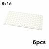 6Pcs MOC 8x16 Dots Thin Building Block Base Plate 92438 High-Tech Educational Bricks Toy