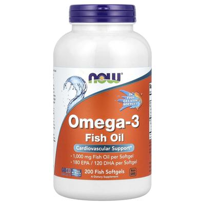 Rybí olej Omega 3, 2000 mg, 200 rybích měkkých kapslí (1 000 mg na měkkou kapsli)