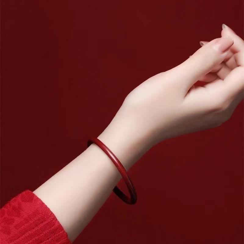 

Креативные красные браслеты, роскошные женские браслеты, нефритовый браслет, модный цветочный шарм, ювелирные изделия в национальном стиле в китайском стиле B 1pc