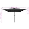 Garden Sun Umbrella Anthracite 295 x 295 x 245 cm