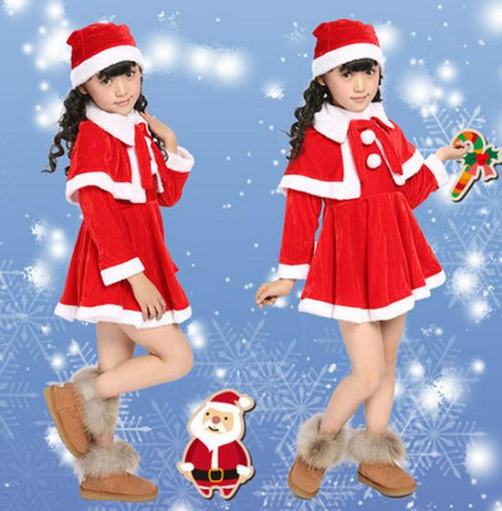 Kids' Santa Claus Christmas Performance Costume