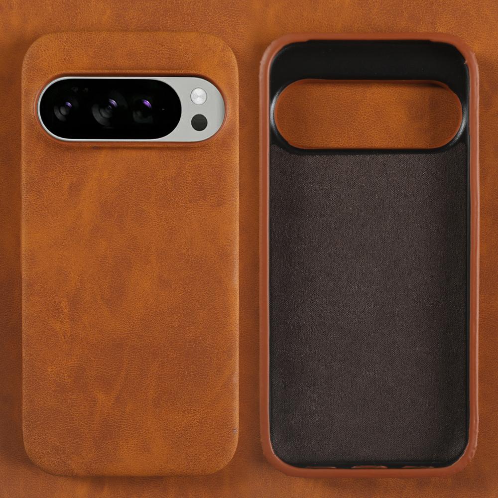 Fashion Solid Color Leather Case For Google Pixel 10 9 Pro XL 8 8A 7 7A 6 6A Pro Luxury Shockproof Armor Hard Back Cover Funda