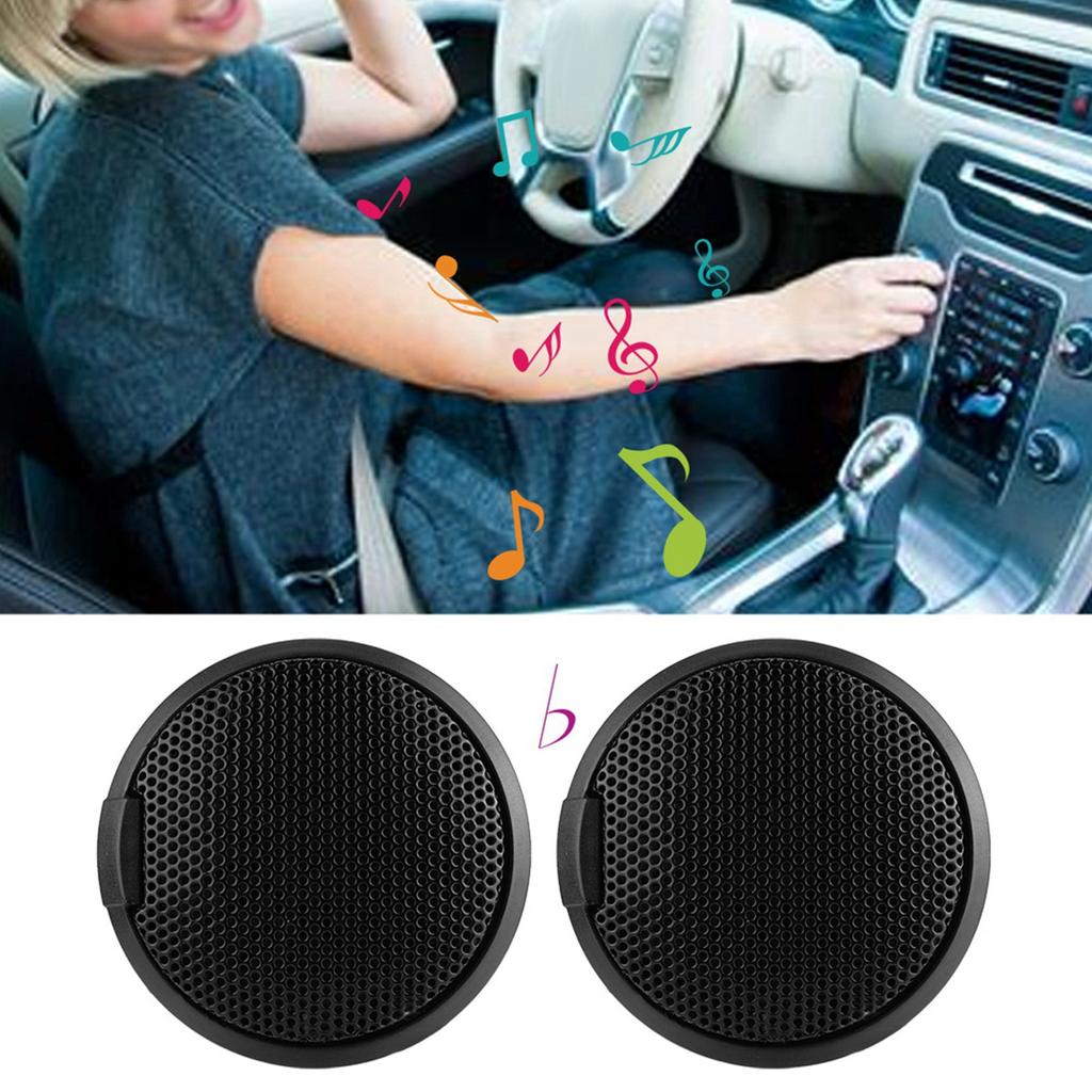 Black 80W Mini Car Speaker Audio Round Stickable Loudspeaker Automobile Speaker with Glue