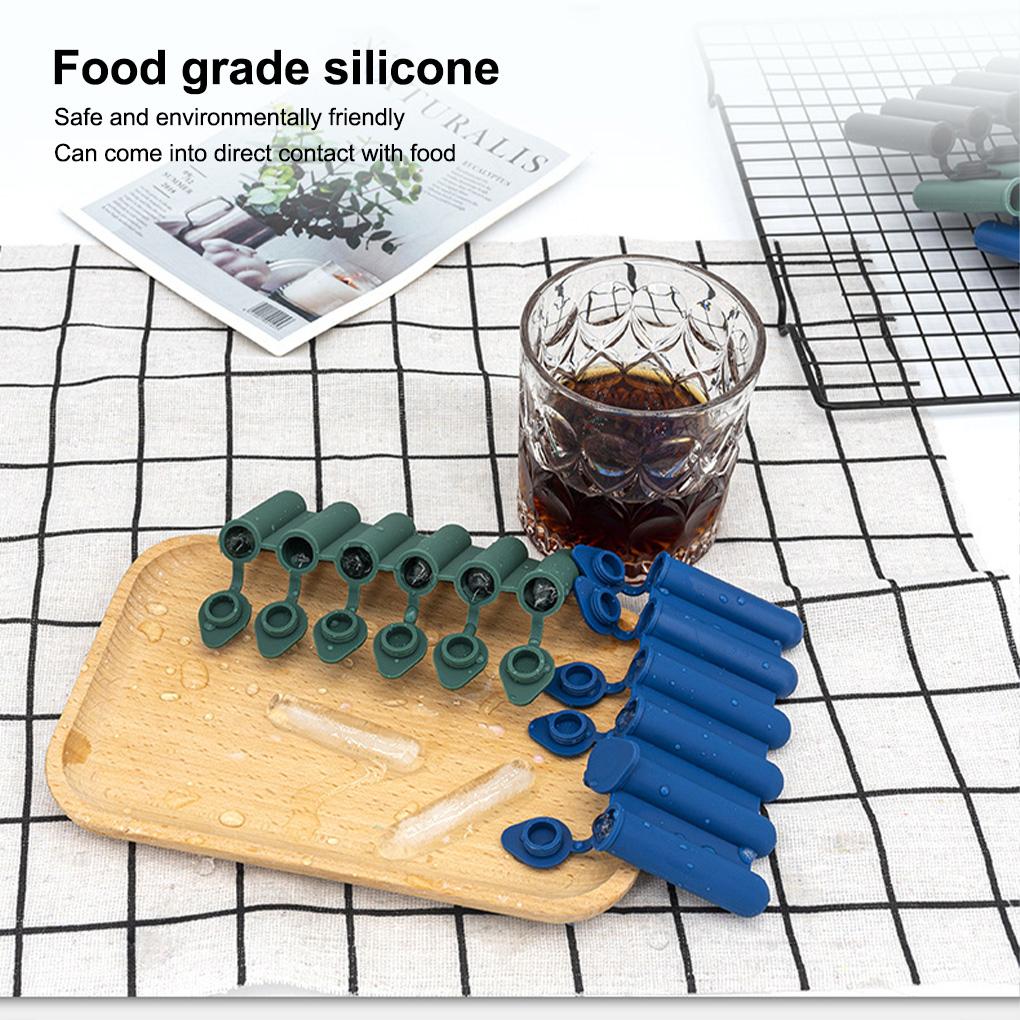 Ice Cube Stick Tray Freezer Tubes Mould Non-stick Cream Mold Reusable Washable Kitchen Baking Freezing Maker Household