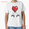 Gamer Hart Controller Valentijnsdag Cu T-shirt Gemaakt in VS AUS Maat S 2XL vintage Gewassen Ademend Casual streetwear