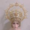 Lolita Gothic KC Crown Church Pope Tiara Renaissance Headband DIY Vintage Baroque Hat Headpiece Decor Headwear Props
