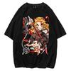 Demon Slayer Anime Printing Oversized Cotton T-shirt Men and Women Comfortable Versatile Street Y2K Summer Trend Harajuku Tees