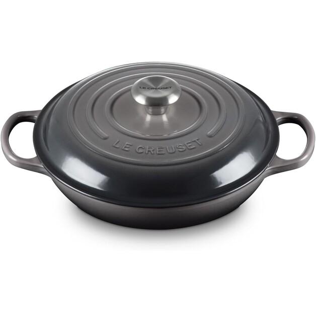Сковорода Le Creuset, чугунная, круглая, 26 см, 2,2 л, кремень (21180264442430)