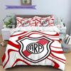 Club Atletico River Plate2 Pattern Bedding Quilt Set  Home Decoration  Gift (1 * Duvet Cover + 2 * Pillowcase  Without Core)