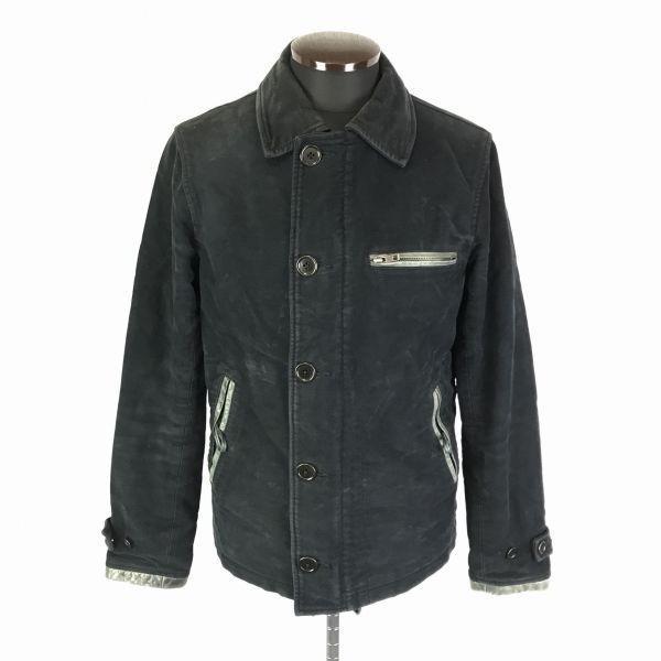 

Б/У/Сделано в Японии Adam et Rope Велюровая куртка из матового хлопка 40 Мужская M Черная на молнии и пуговицах