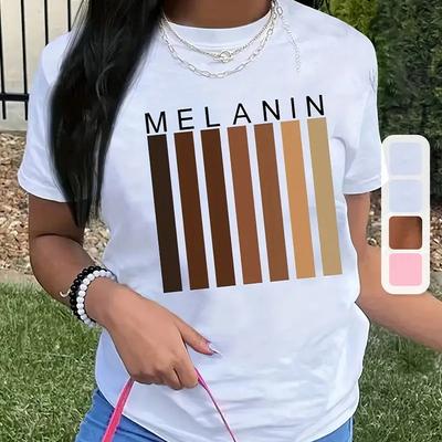 Damen Sommer T-Shirt Druck Einfaches Muster Kurzarm T-Shirts Lässig Bedruckte Oberteile