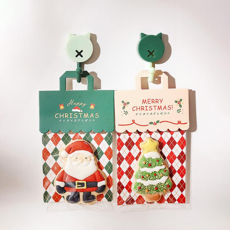 Christmas Creative Snack Packaging Bag Header Festive Bag Exquisite Cardboard