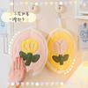 Household hanging large coral fleece cute tulip soft absorbent bathroom small towel kitchen hand towel
