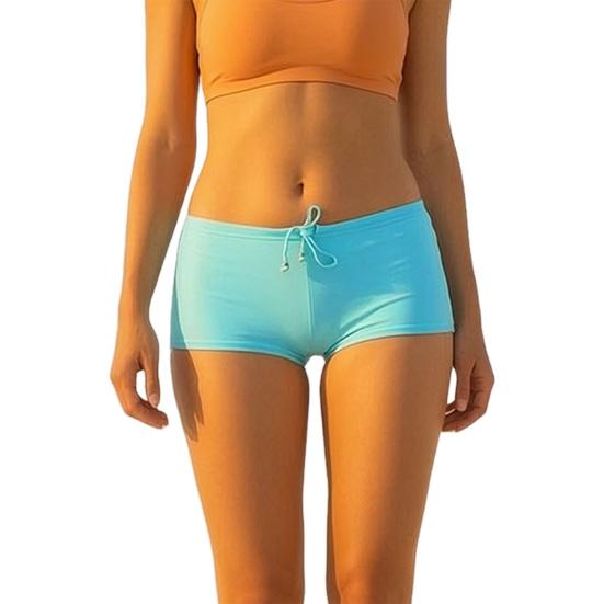 Costume da Bagno Linea Modificata da Donna, Pantaloncini da Spiaggia Bikini, Pantaloncini da Nuoto Altamente Flessibili da Donna Elastici Asciugatura Rapida con Coulisse Regolabile