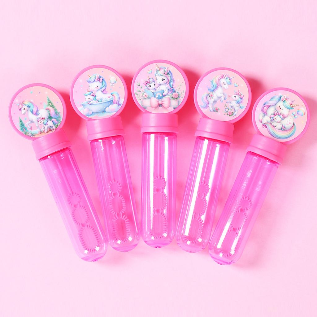 10pcs Rainbow Unicorn Bubble Tube Soap Bottle Unicorn Girl Birthday Party Decoration Kid Favors Bubble Wand Baby Shower Supplies