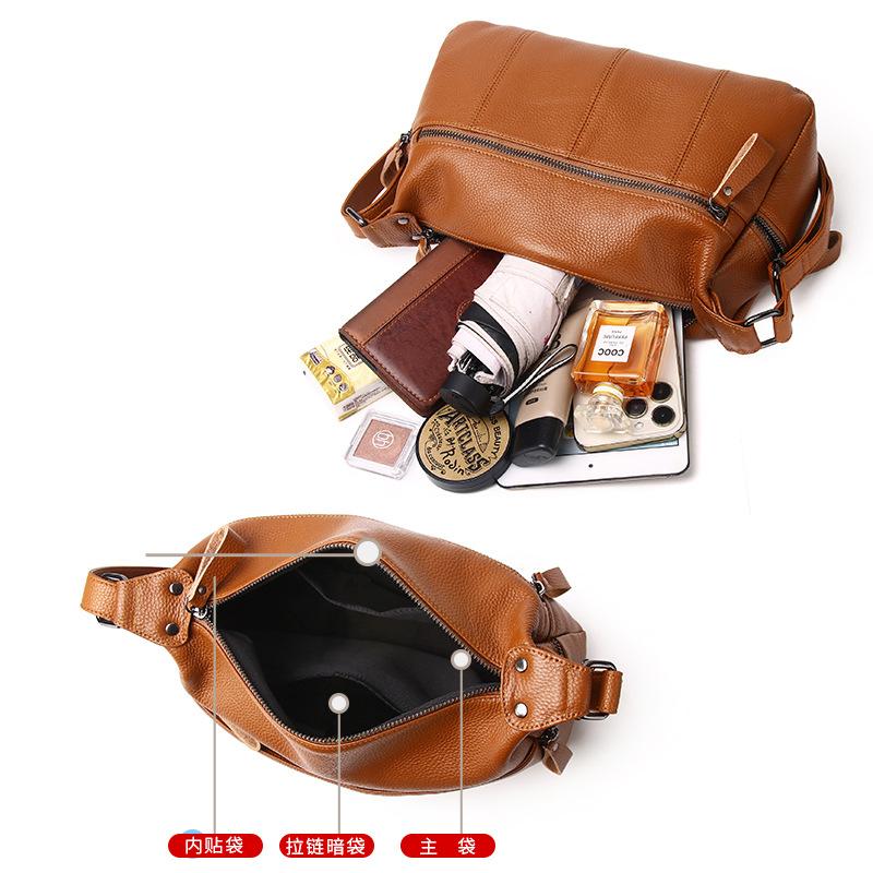 Torba dla mamy crossbody skóra licowa torebka na ramię dla teściowej w średnim wieku duża pojemność damska miękka skóra skóra naturalna torba damska