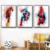 Disney Marvel Poster Avengers Tuval Tablo Kaptan Amerika Örümcek Adam Demir Adam Süper Kahraman Duvar Sanatı Çocuk Odası Dekoru Hediyeler