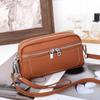 Exquisite Lock Design Women's Crossbody Bag - Premium Cowhide, Double Compartment Clutch