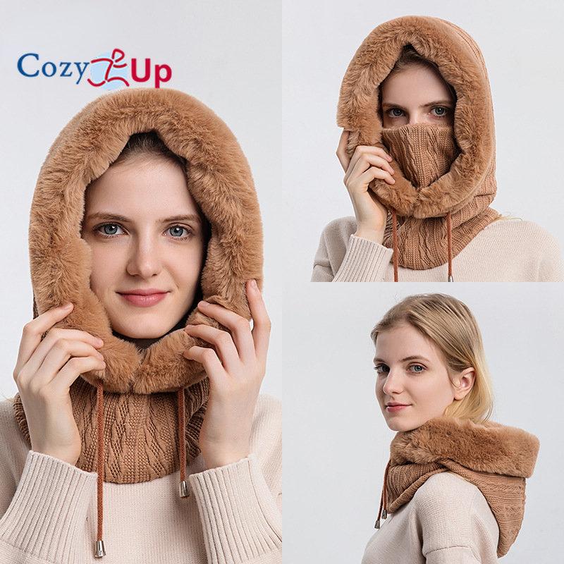 

Cozy Up Новое качество Велоспорт Шапка Лыжи Зима Ветрозащитная крышка Открытый Спорт Нагрудник Холодный мягкий капюшон Маска Плюшевая теплая шляпа Велосипед Велосипед