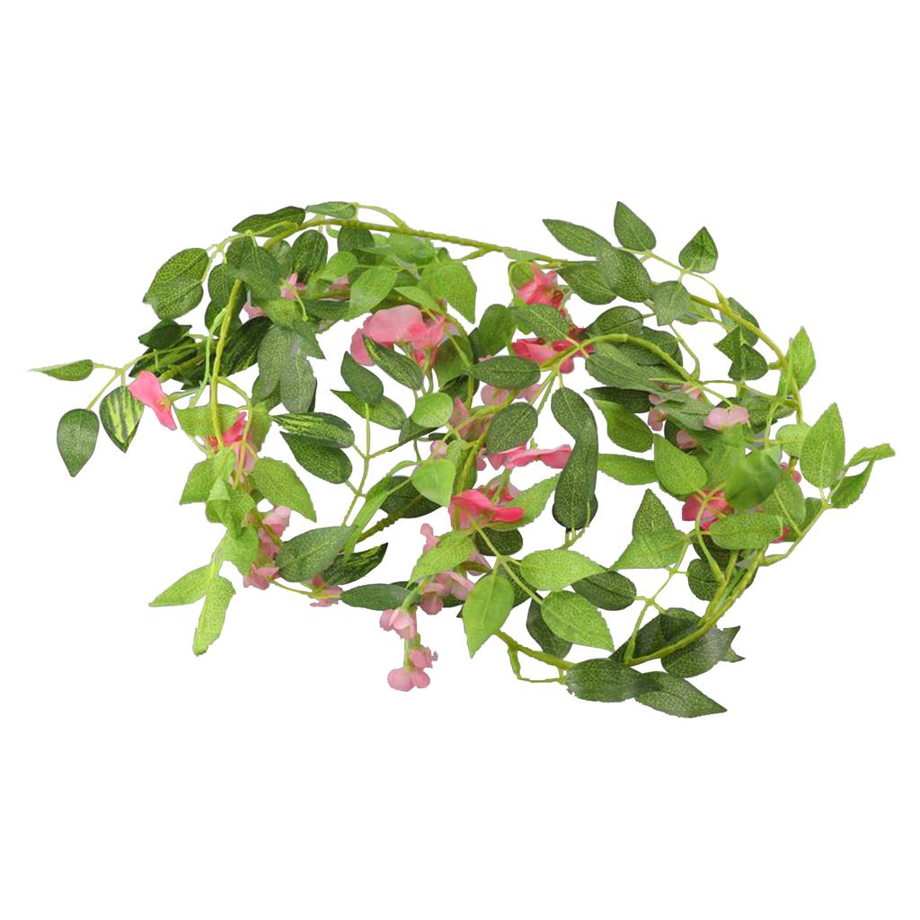 Hot Sale Ivy Garland Artificial Artificial Wisteria Artificial Flowers Flower Vine Hanging Plant Decoration Silk Cloth