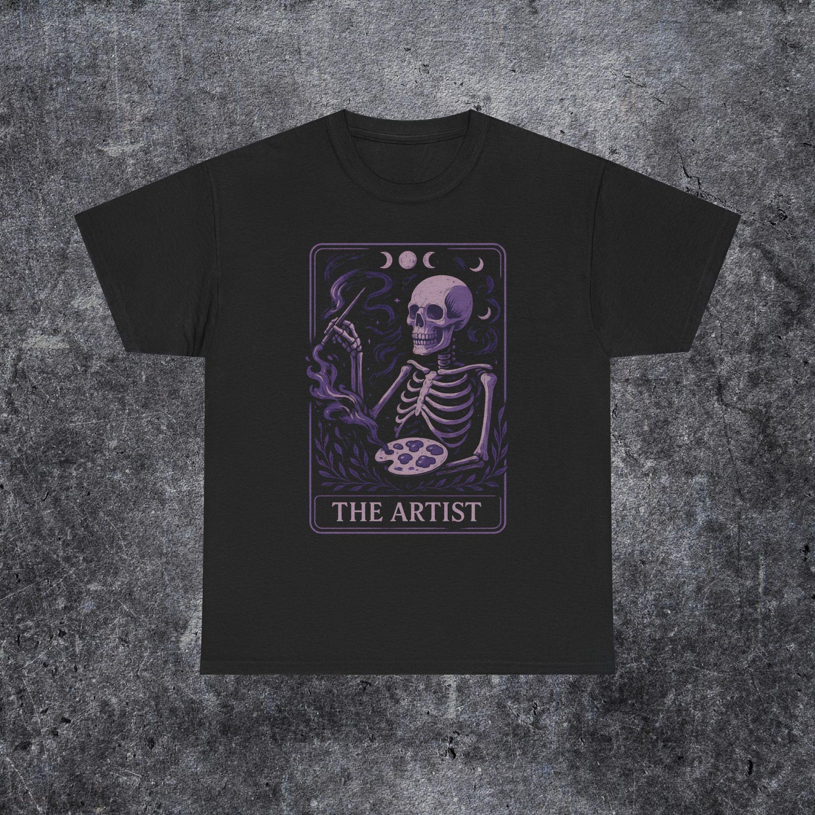 The Painter Tarot Card Tee, Unisex Heavy Cotton T-Shirt, Artist Gift, Funny Halloween Shirt, Artistic Gift, Tarot Lover, Painting Lover, 3XL