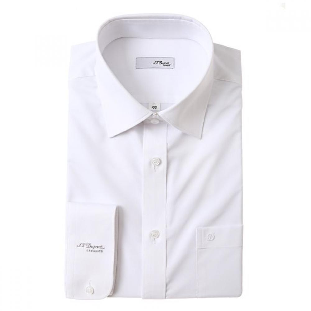 S.t. Dupont Long Sleeve Regular Fit Stretch White Shirt Se5fm22ls901swh 95