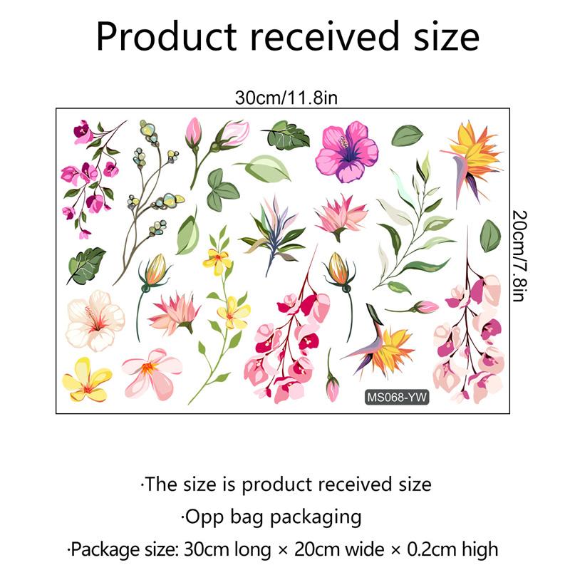 

Наклейки на стену с растениями и цветами, зеркальные наклейки, зеркало для спальни, ванной комнаты, декоративные наклейки на стену, самоклеящиеся наклейки на стену разноцветный