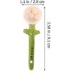 Kichvoe 1set Ceramic Flower Design Measuring Spoon with Base Cute Baking Gadget for Measuring Dry Wet Ingredients for Milk Powder