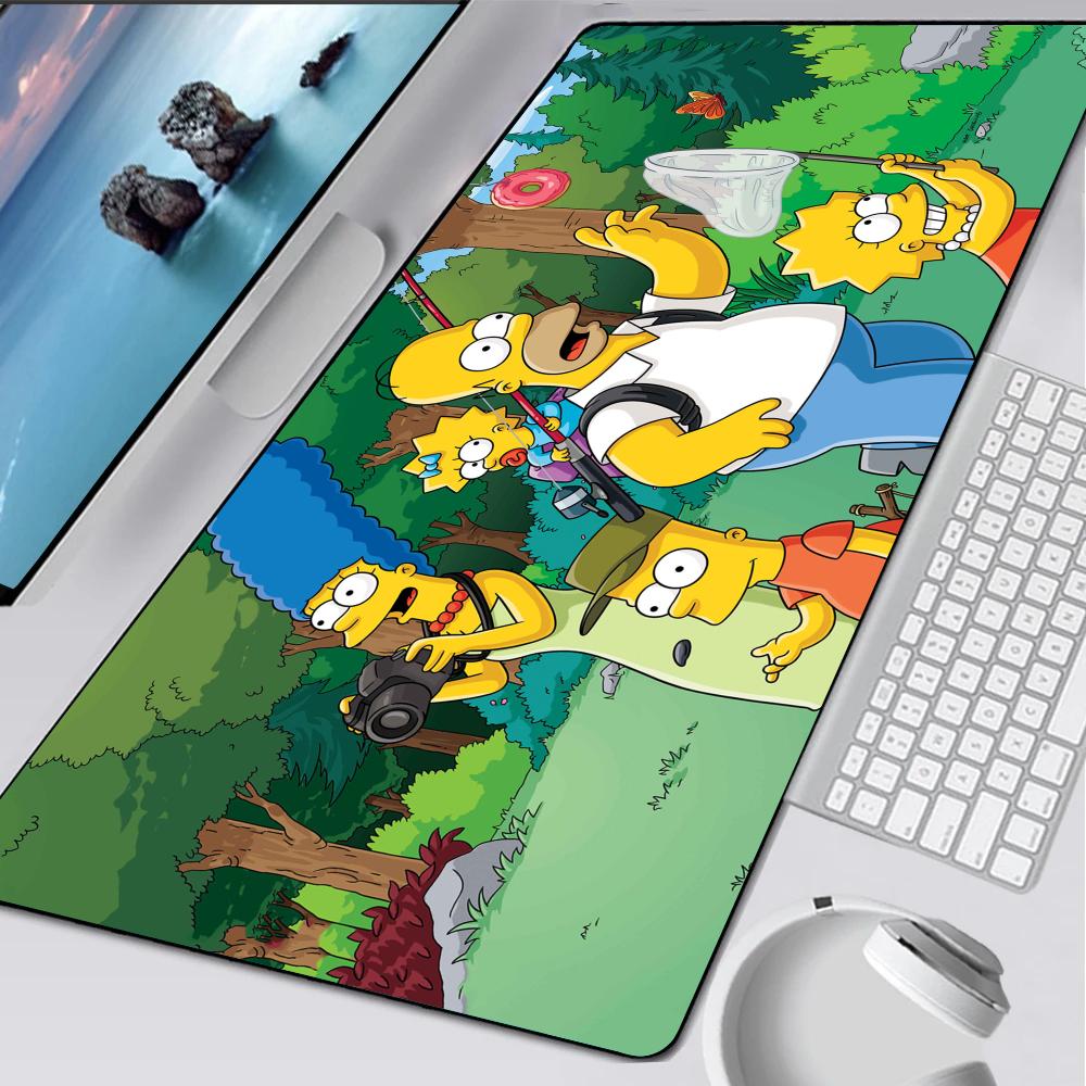 Die Simpsons Cartoon Mauspads Gummi-Matte Laptop XXL Mauspads Notizbuch Gamer Computertisch Gaming Zubehör